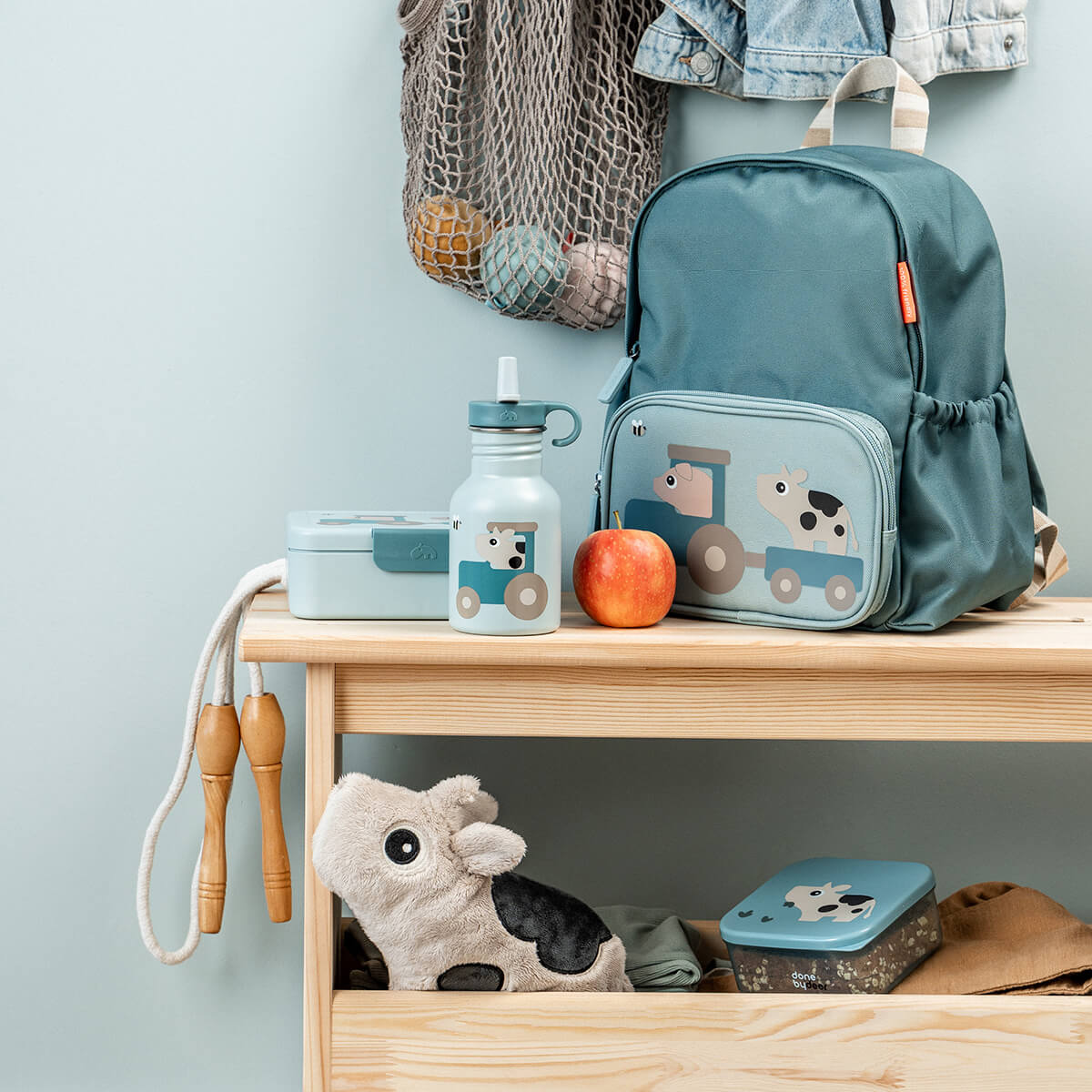 Metallflasche - Winziger Bauernhof - Blau - 350 ml