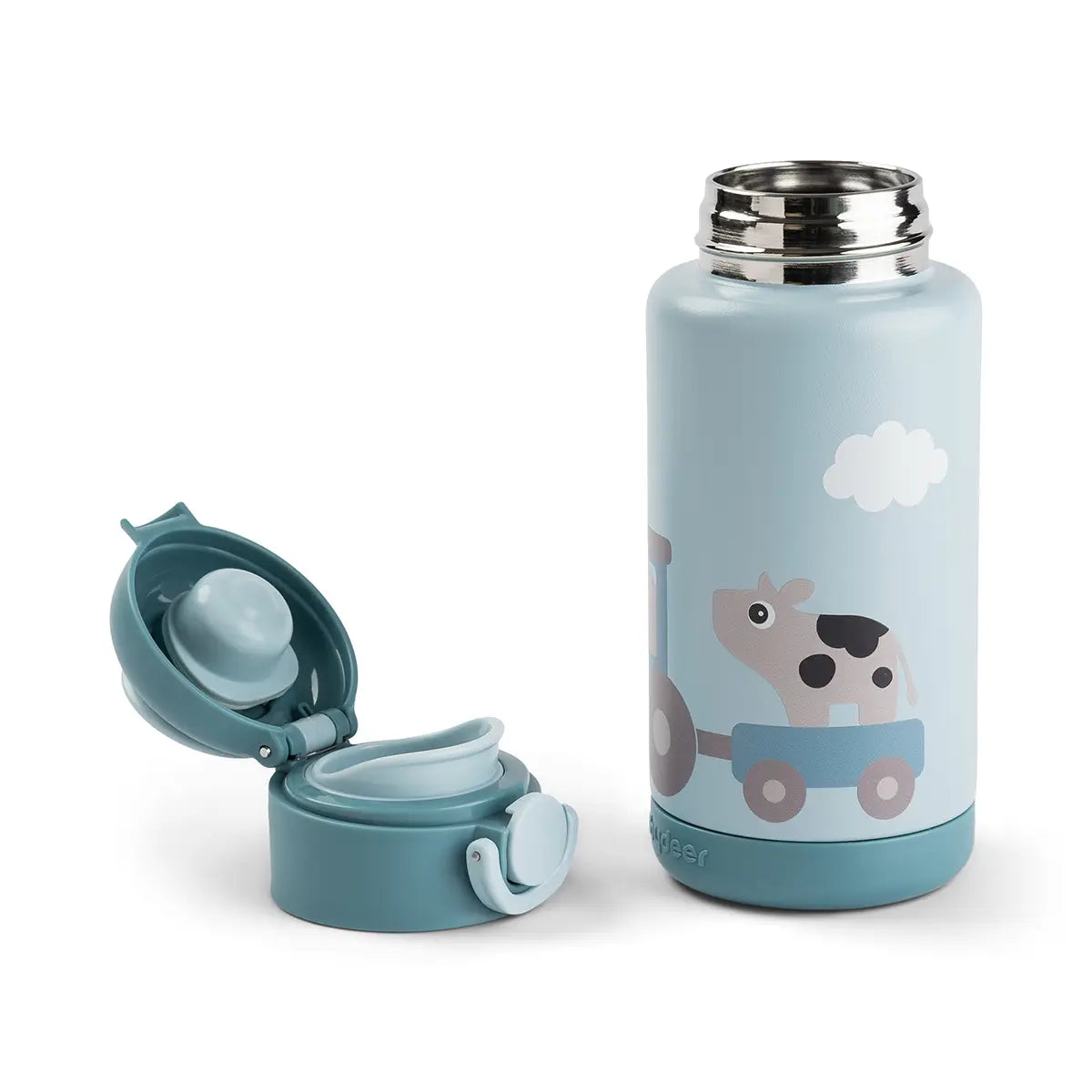 Insulated bottle - Tiny farm - Blue - 340 ml