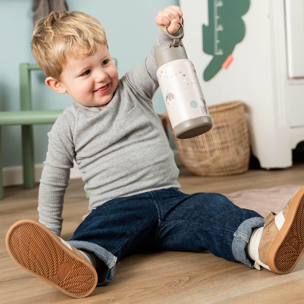 Insulated straw bottle - Celebration - Sand - 340 ml