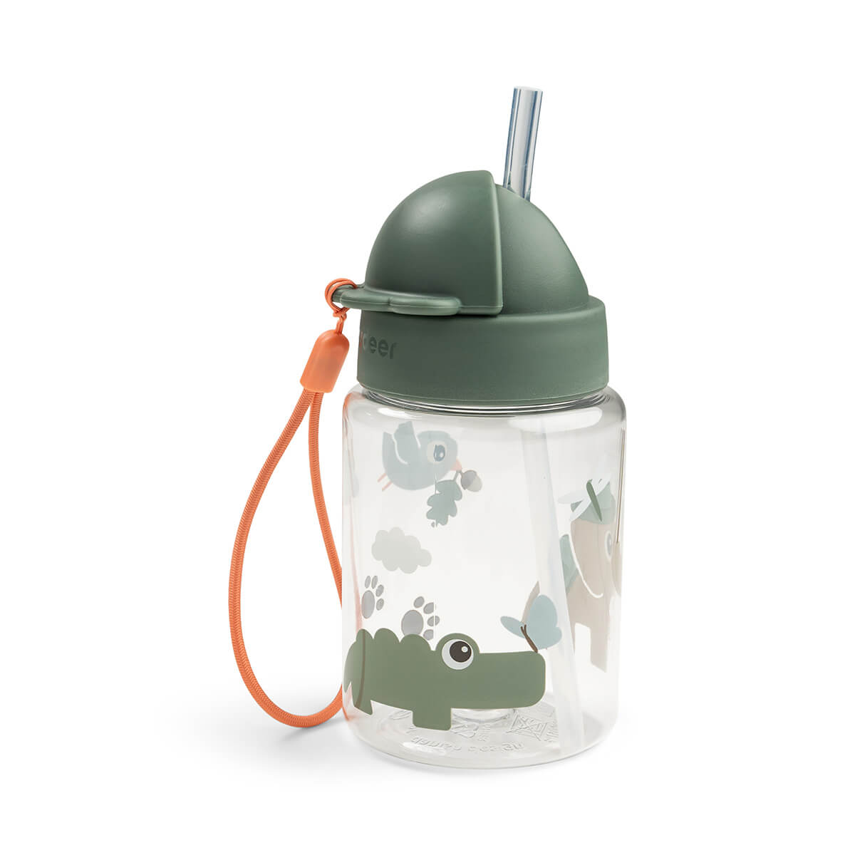 Straw bottle - Tiny trails - Green - 280 ml