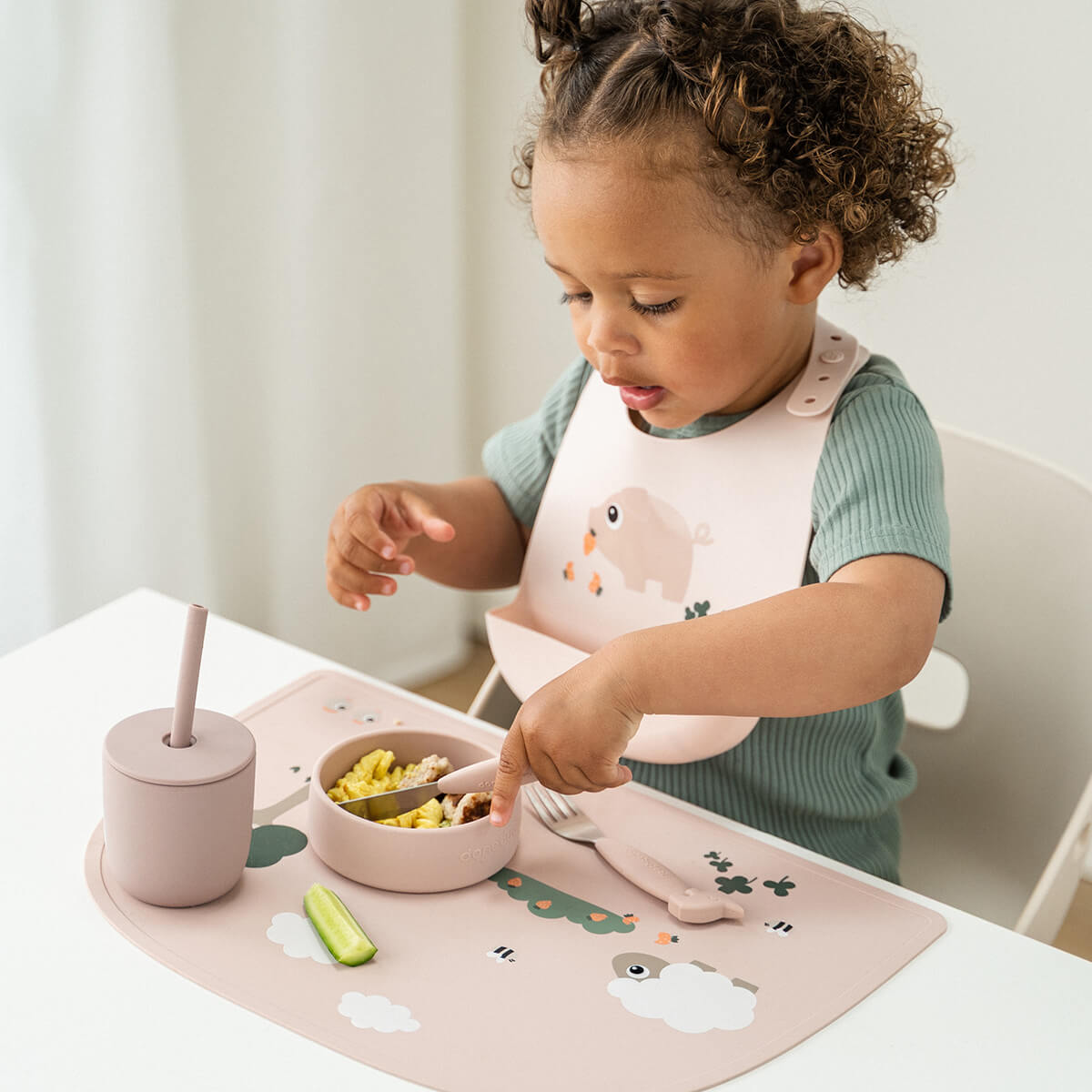 Silicone placemat - Tiny farm - Powder