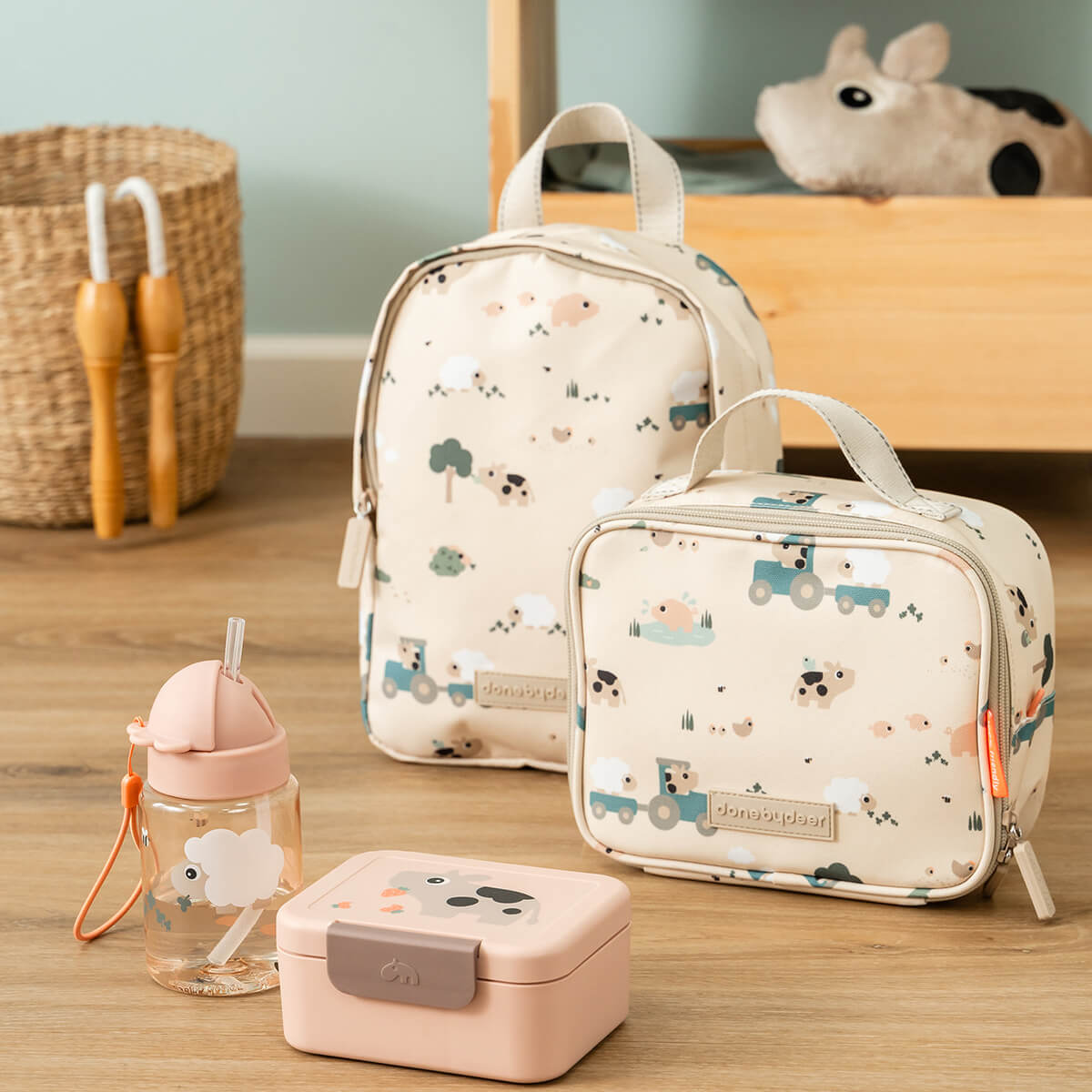 Tiny lunch box w/snack picks - Tiny farm - Powder – Shop at Done