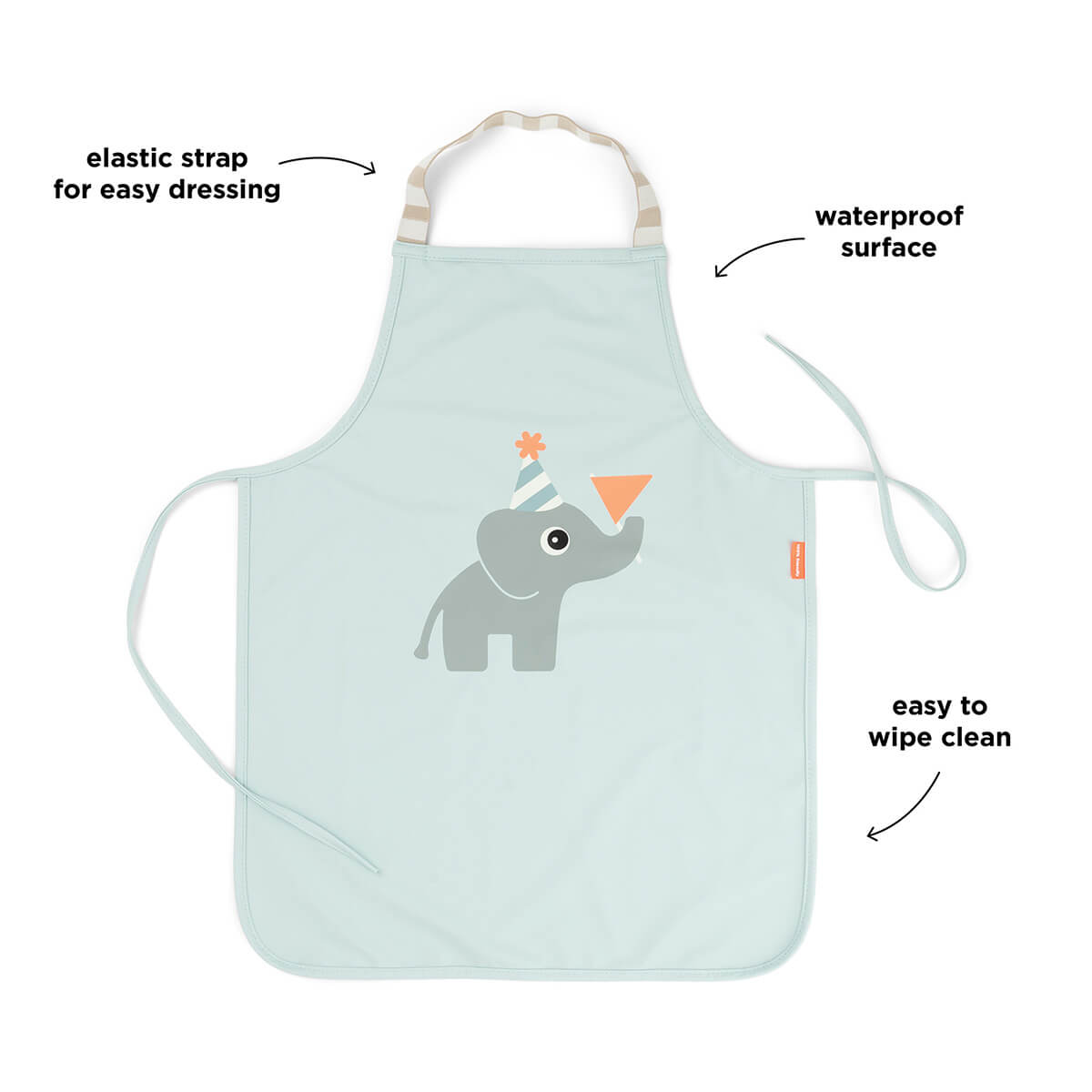 Wasserdichte Kinderschürze - Celebration - Blau