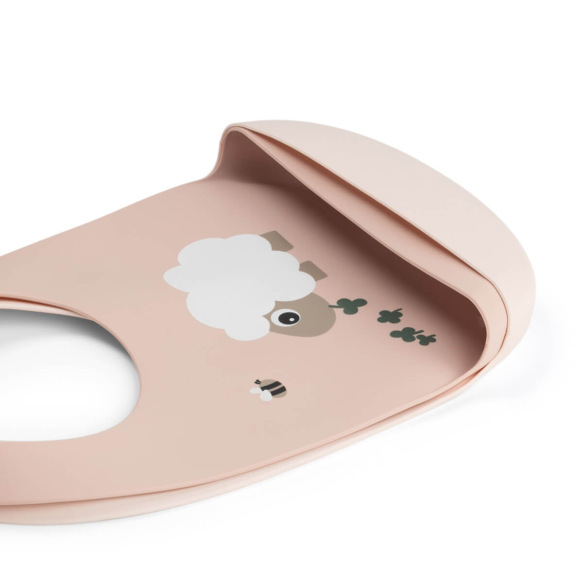 Silicone bib 2-pack - Tiny farm - Powder
