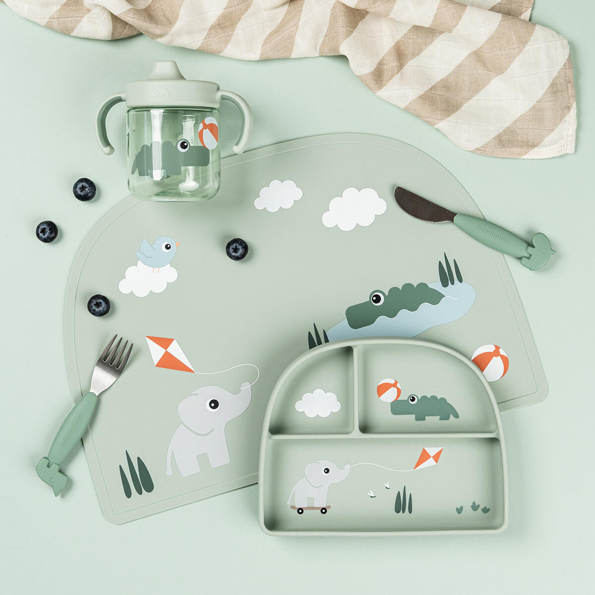 Learning spout cup 2-handle - Playground - Green