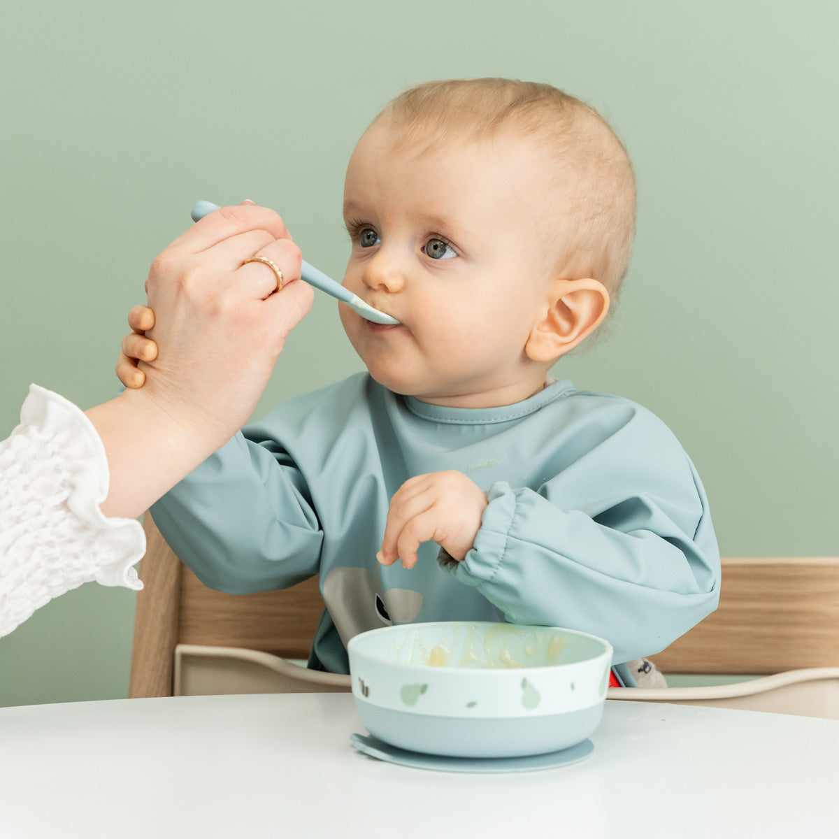Foodie-afvænningssæt til småbørn – Tiny farm – Blå