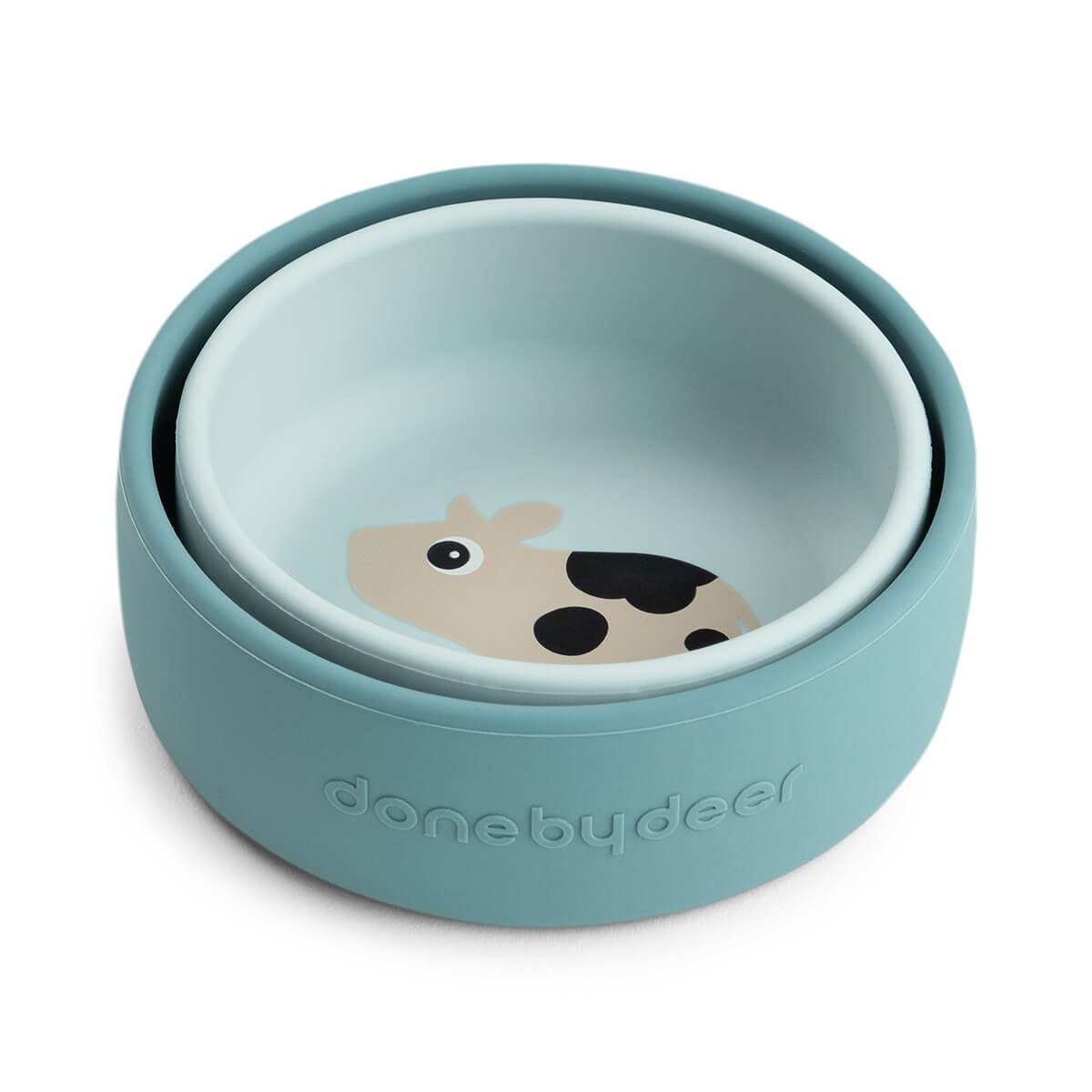 Silikonnapf-Set 2 Stück - Dotti - Blau