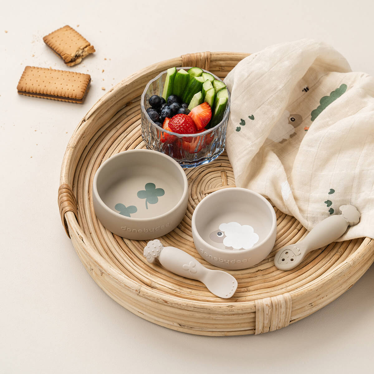 Silikonnapf-Set 2 Stück - Sheepy - Sand