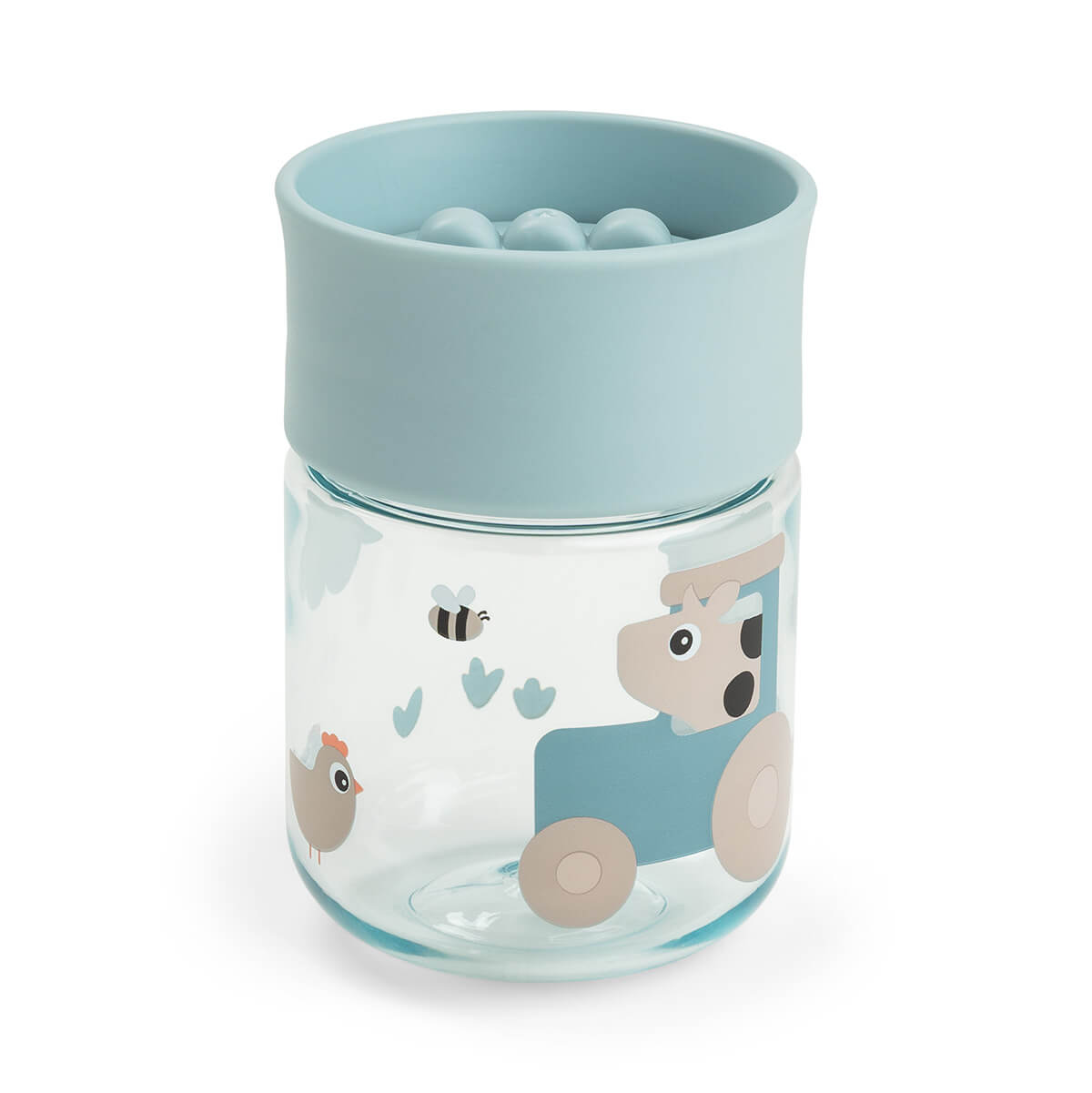 Learning cup 360° - Tiny farm - Blue