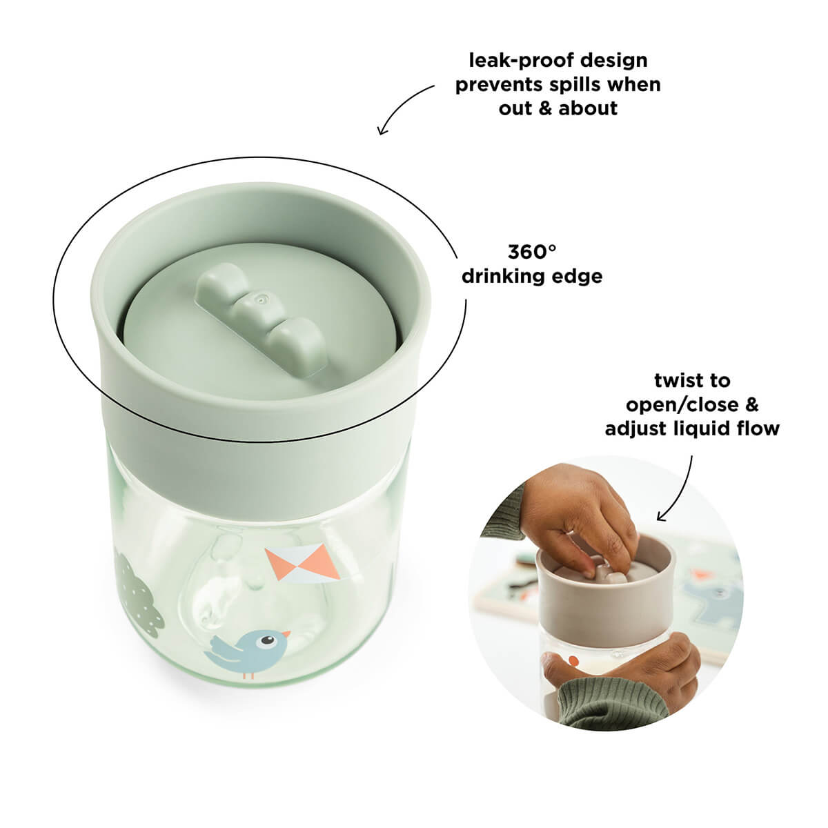 Learning cup 360° - Playground - Green