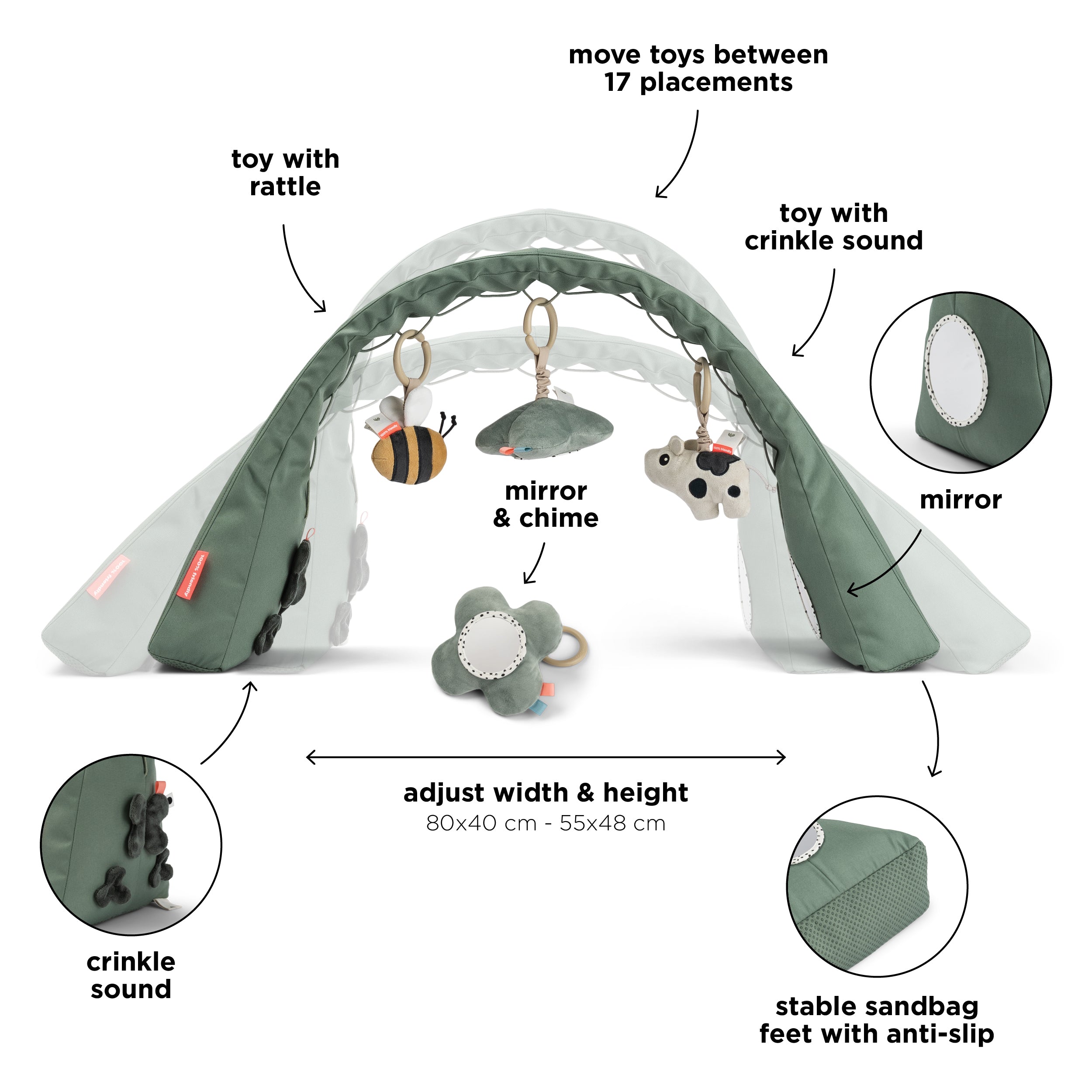Activity gym - Tiny farm - Green – Shop at Done by Deer official