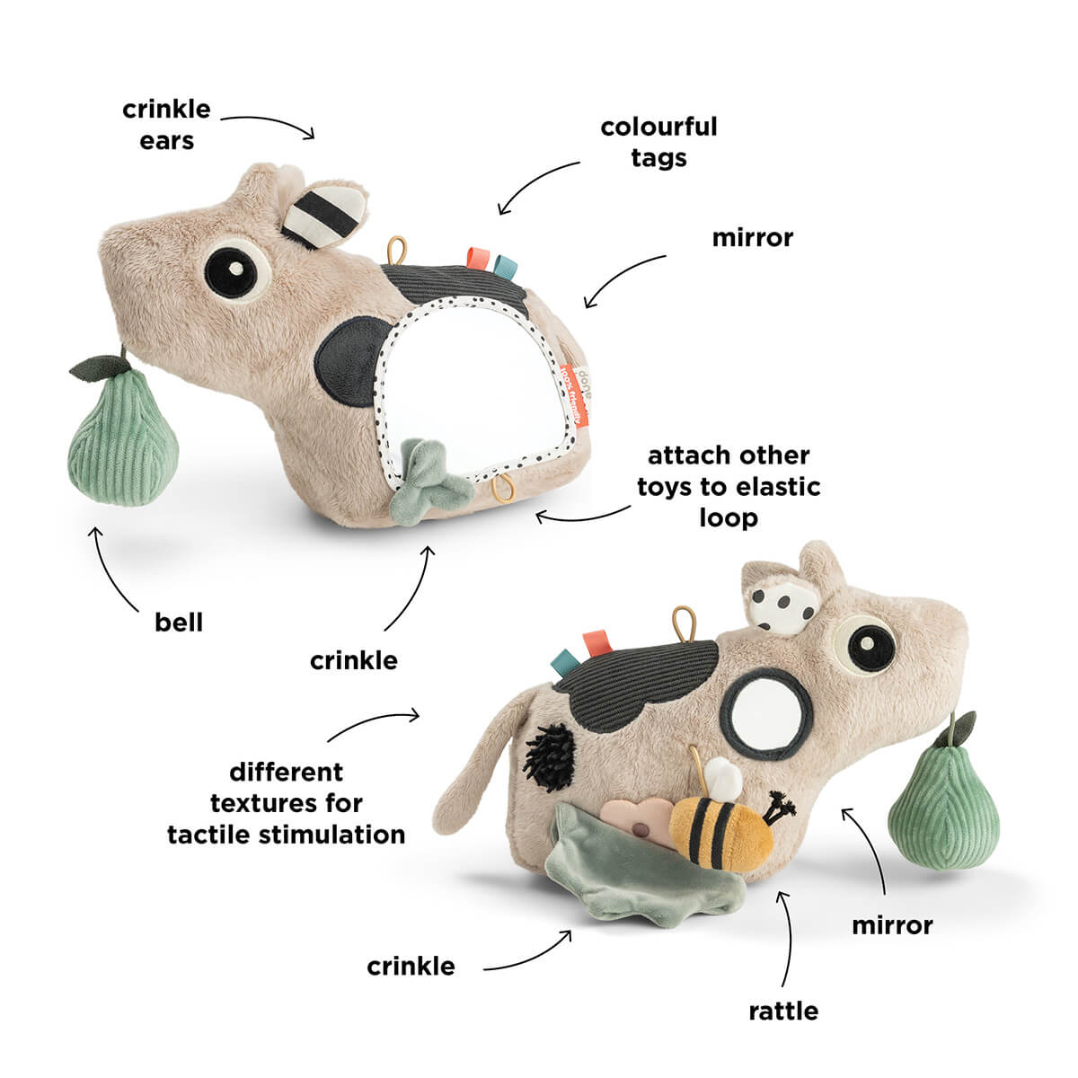 Aktivitets gulvspejl - Dotti - Sand