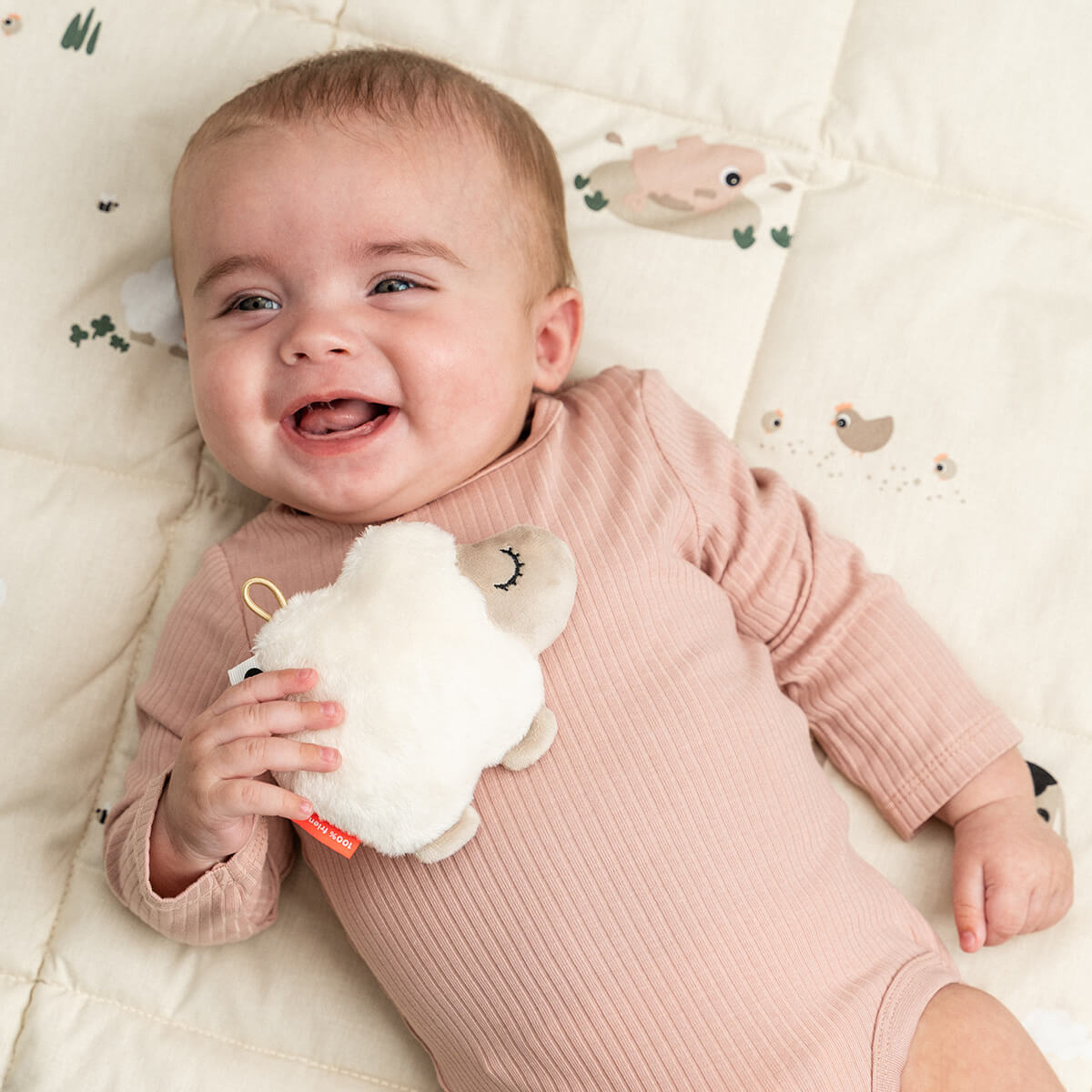 Petit hochet sensoriel - Sheepy - Sable