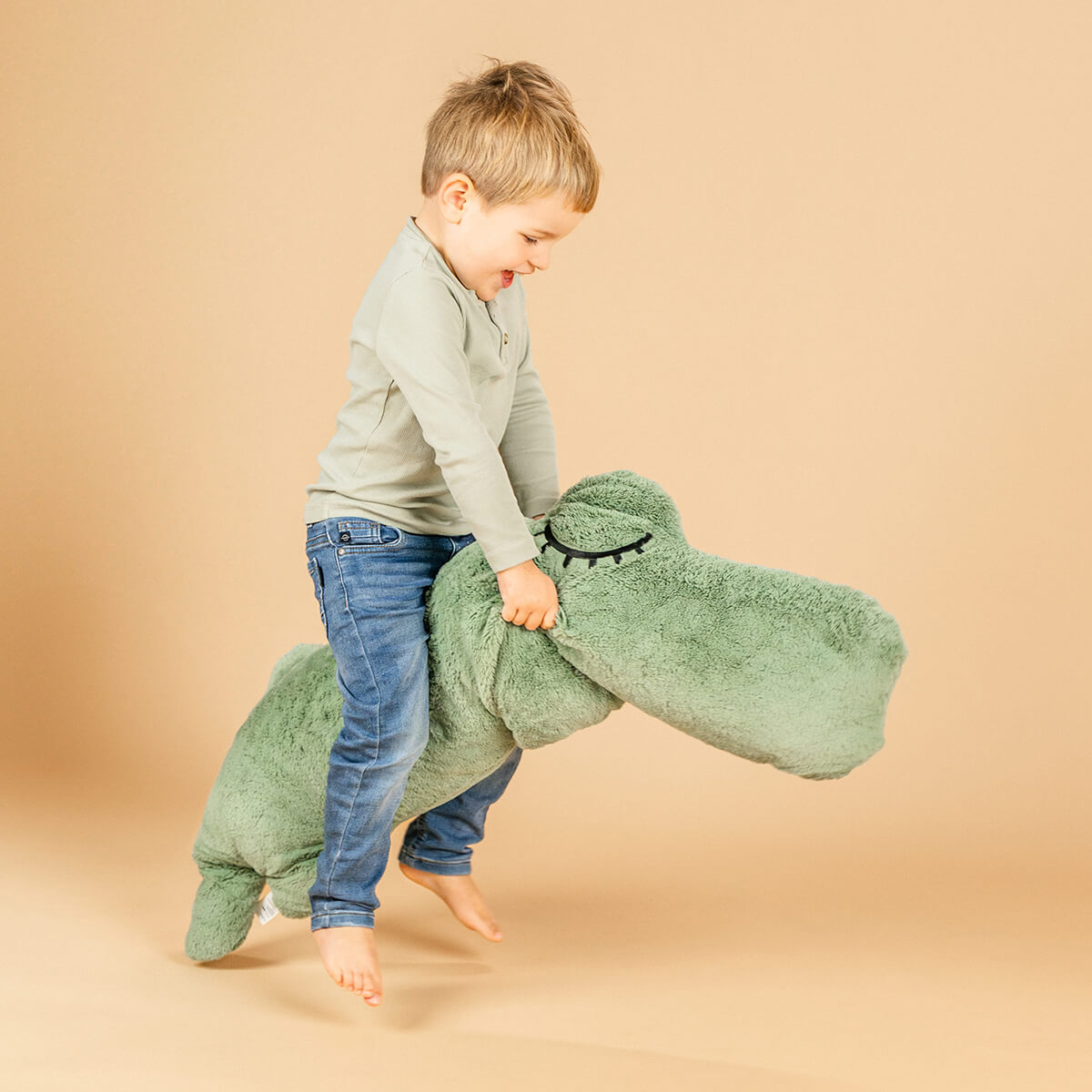 Peluche grande - Croco - Vert