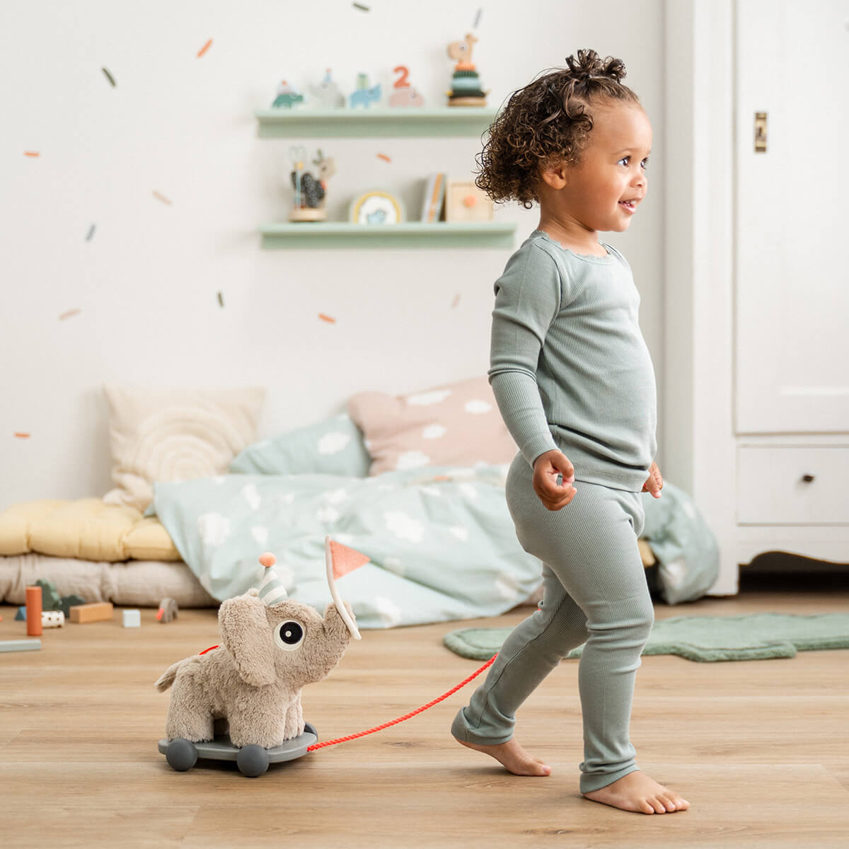 Pull along 2-in-1 toy - Elphee - Sand