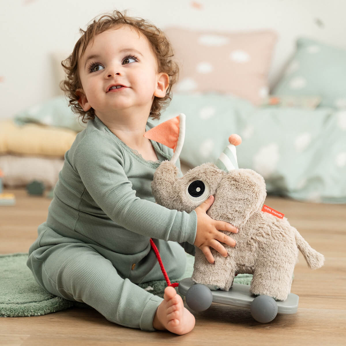 Pull along 2-in-1 toy - Elphee - Sand