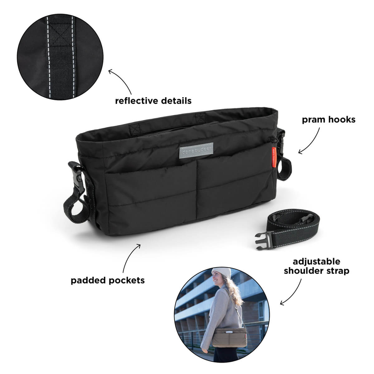 Stroller organiser - Black