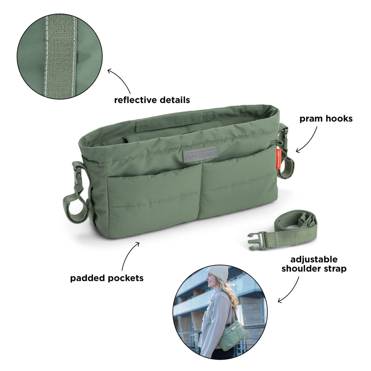 Stroller organiser - Green