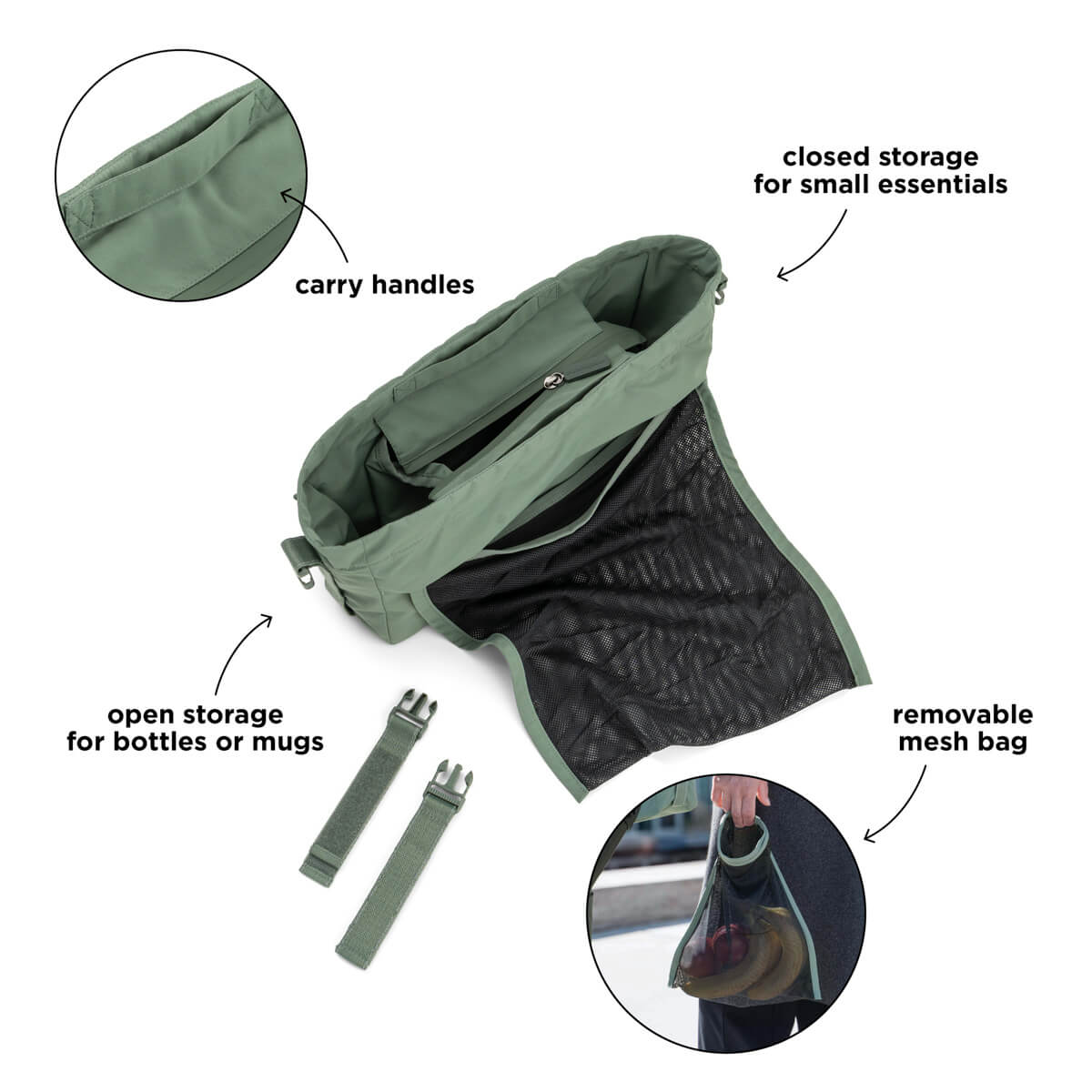 Stroller organiser - Green