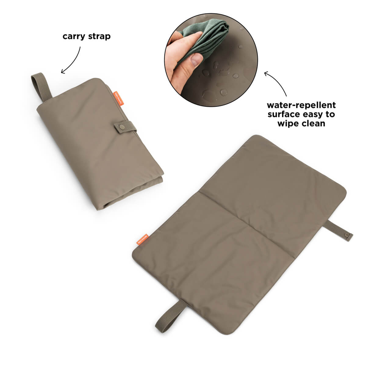Foldable changing mat - Taupe
