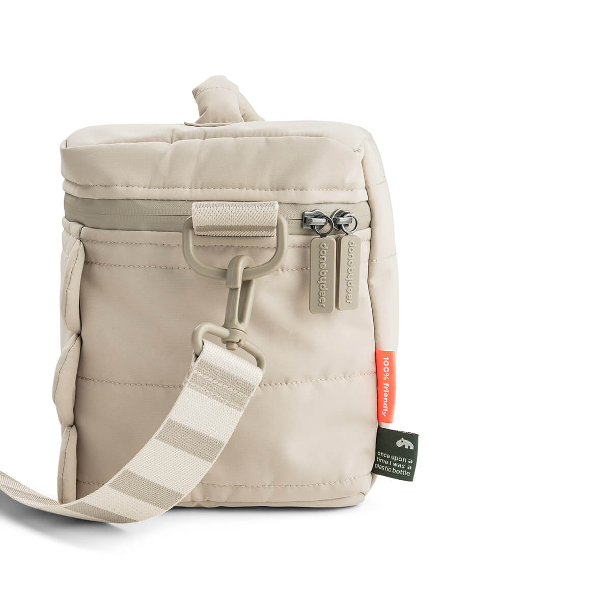 Gesteppte Isoliertasche - Croco - Sand