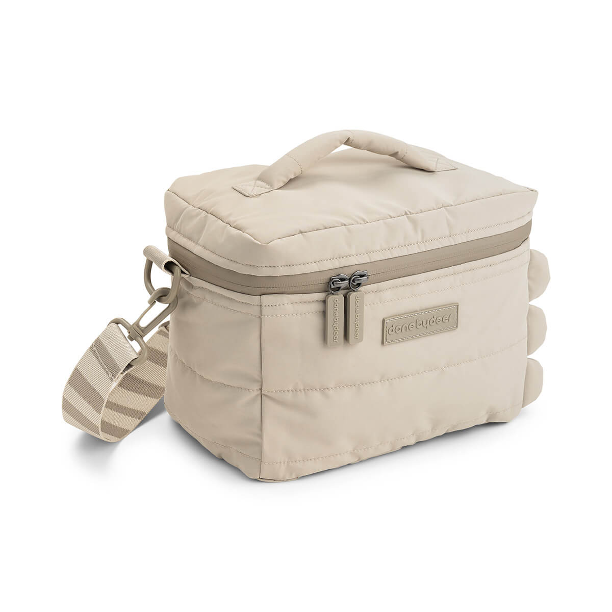 Gesteppte Isoliertasche - Croco - Sand