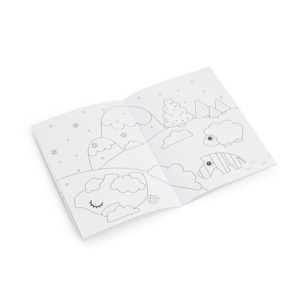 deer friends colouring book - three tracks in the snow