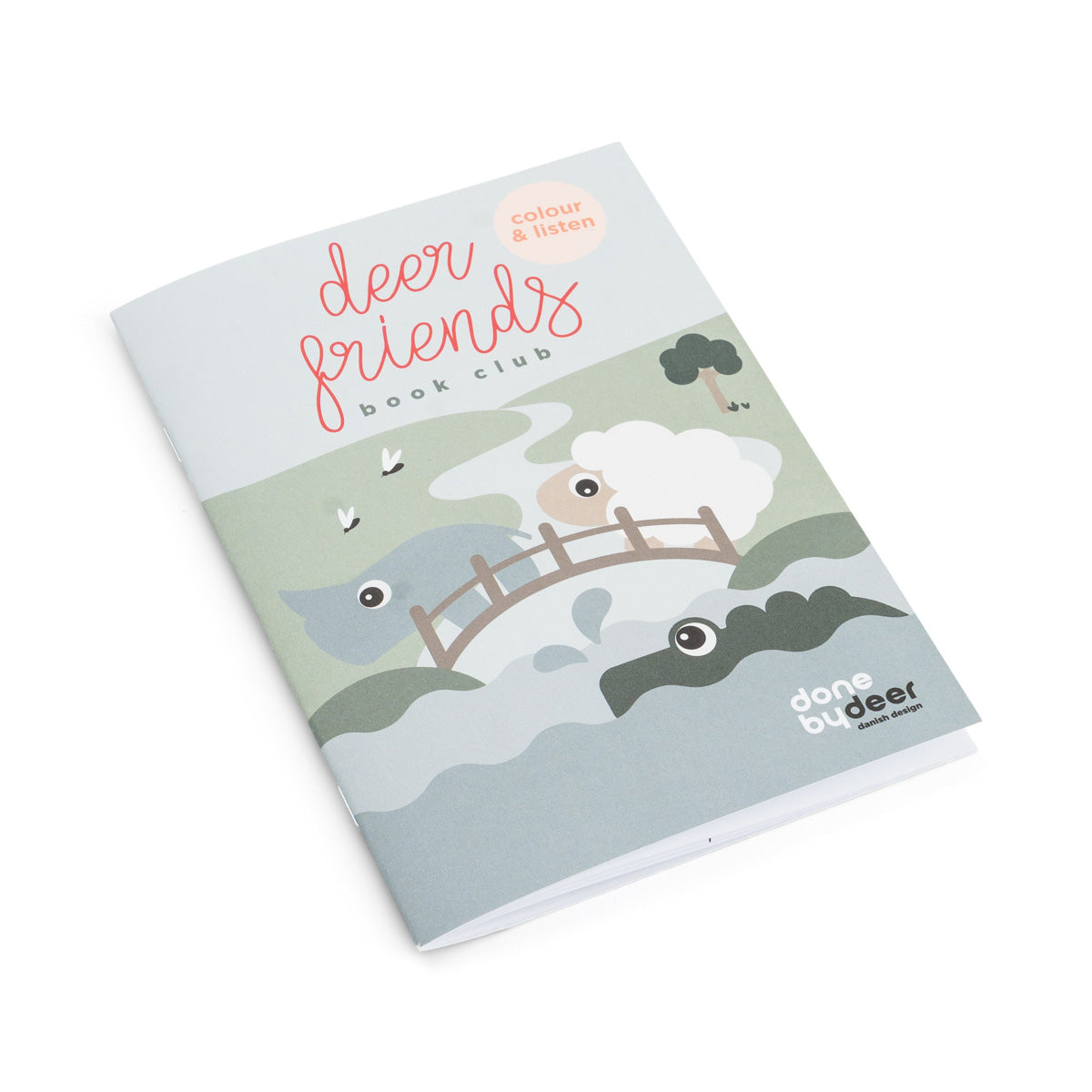 deer friends colouring book - over the creaky bridge
