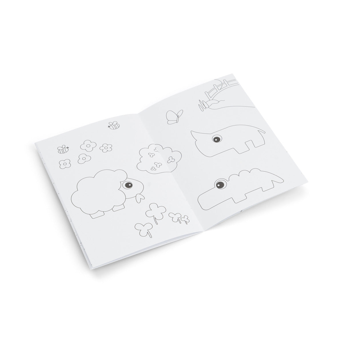 deer friends colouring book - over the creaky bridge