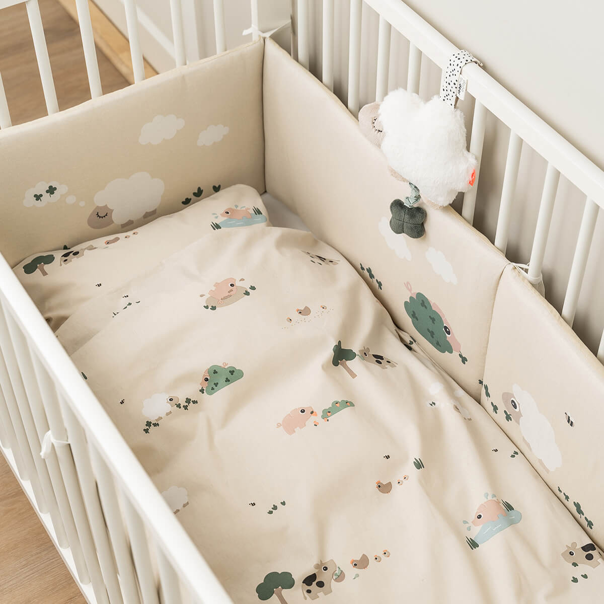 Bedlinen baby INT/DK - Tiny farm - Sand