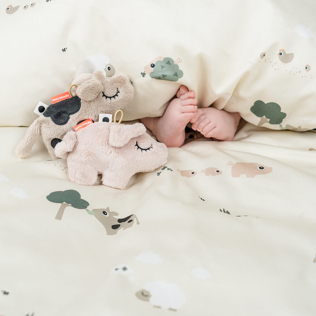 Bedlinen baby INT/DK - Tiny farm - Sand