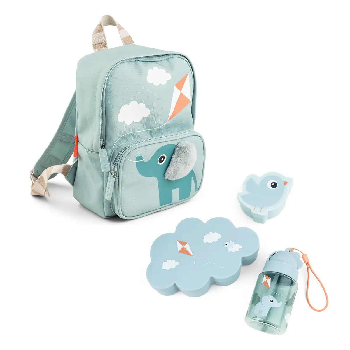 Kit sac à dos en toile pour enfants - Bleu