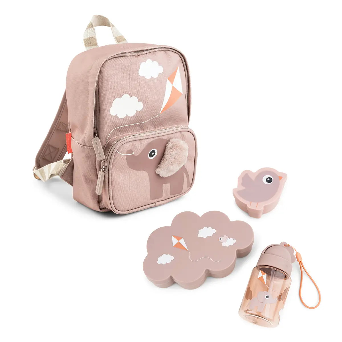 Kit sac à dos en toile pour enfants - Rose