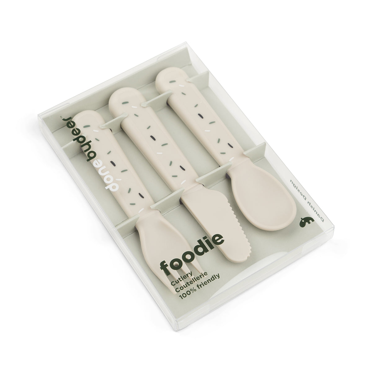 Foodie couverts set de 3 - Confetti - Sable