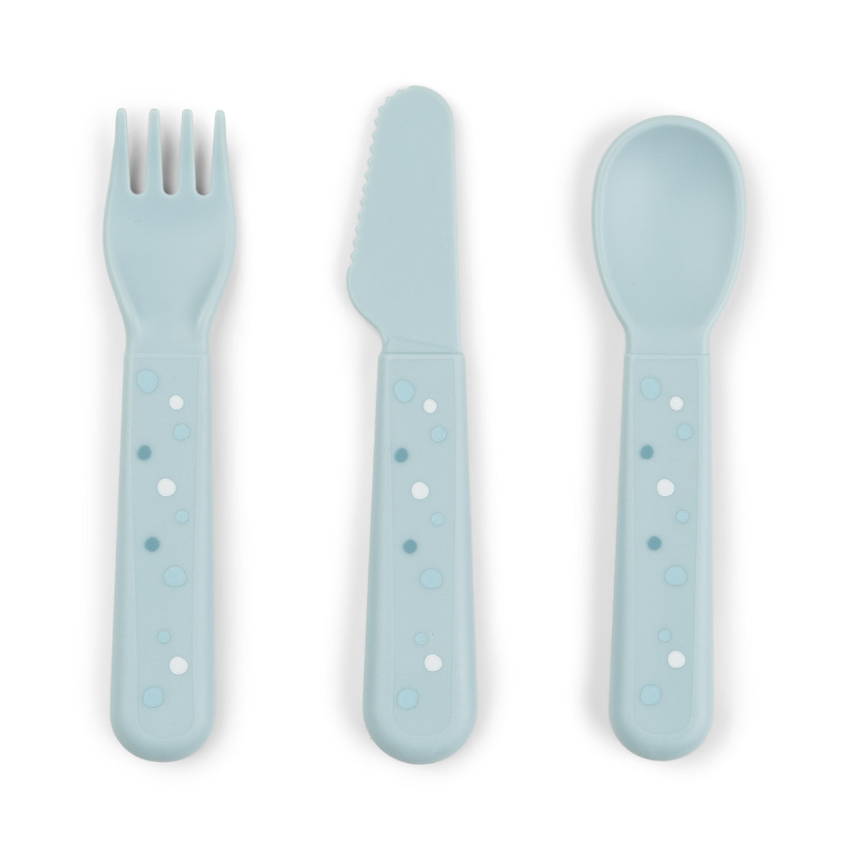 Foodie cutlery set - Happy dots - Blue