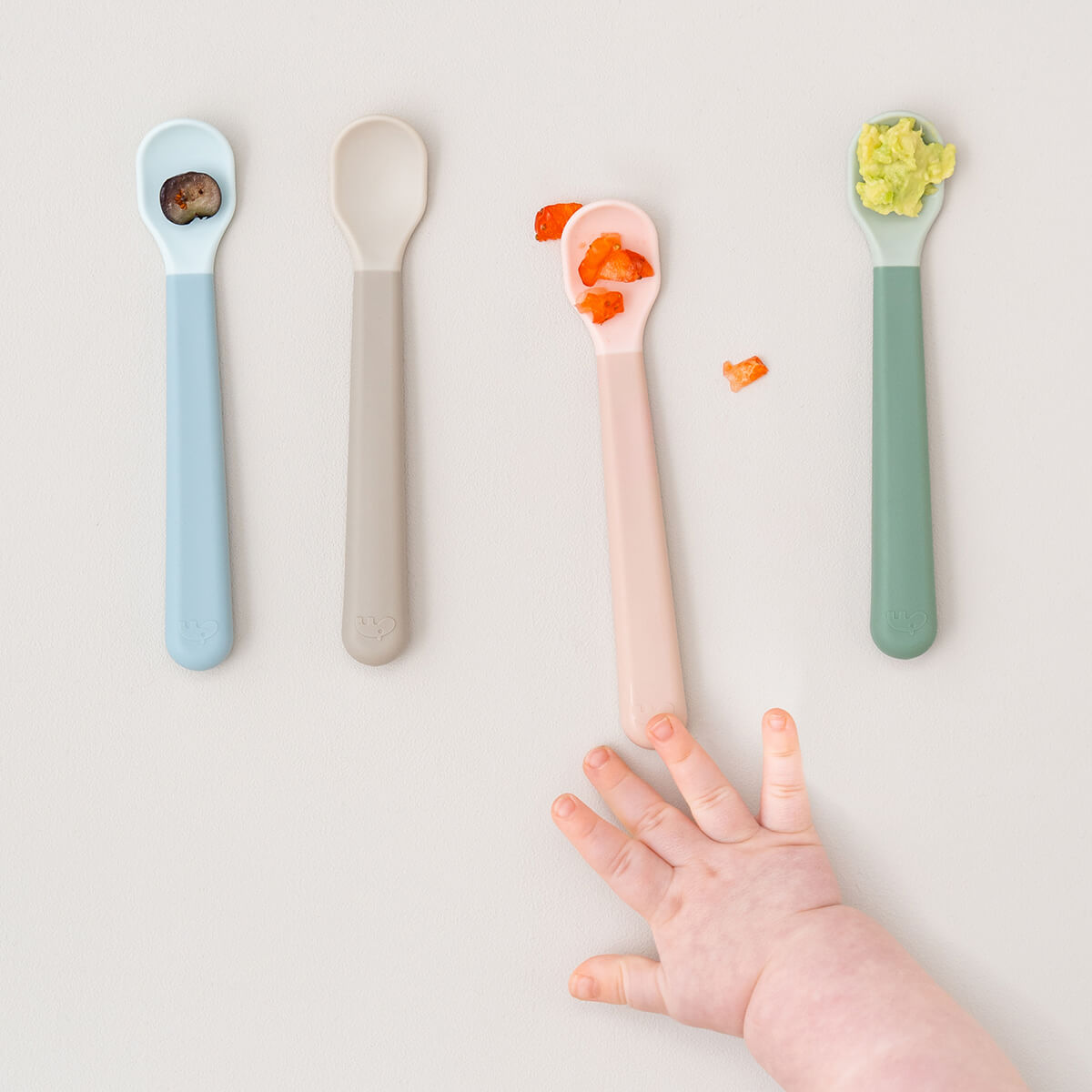 Foodie easy-grip baby spoon 3-pack - Powder