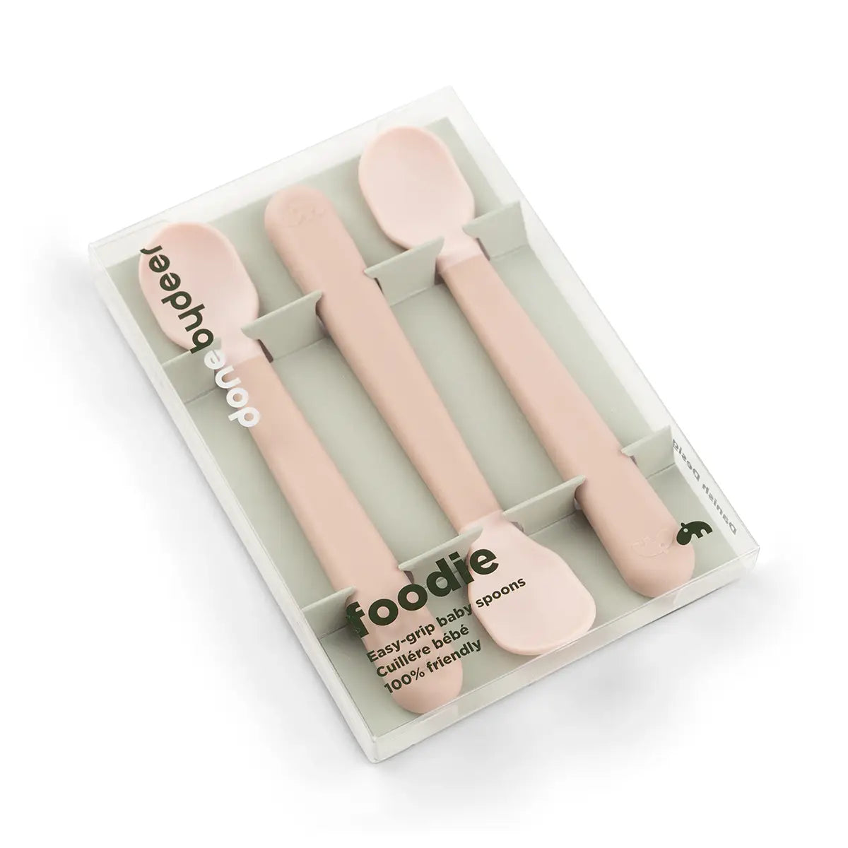 Foodie easy-grip baby spoon 3-pack - Powder