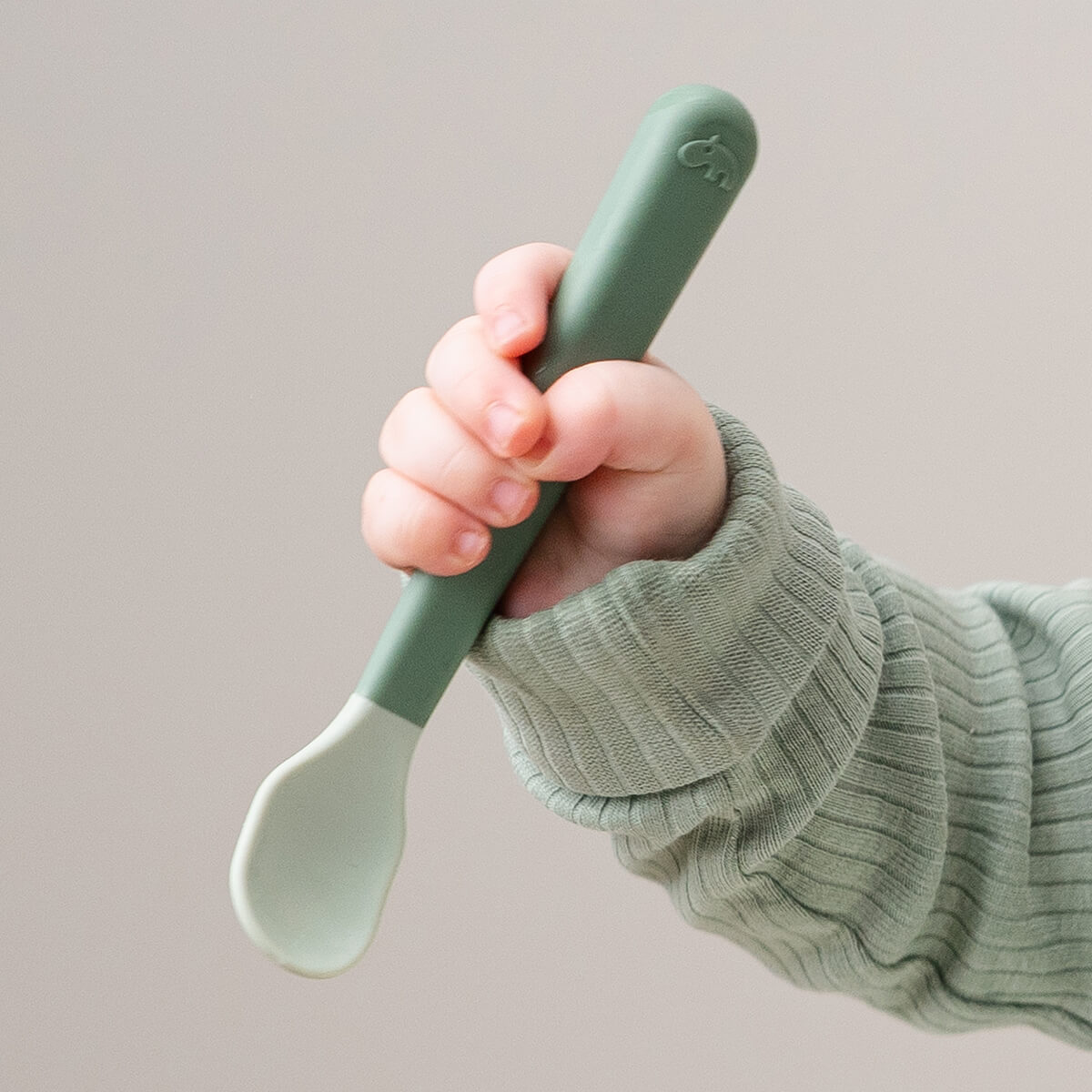 Foodie easy-grip baby spoon 3-pack - Sand