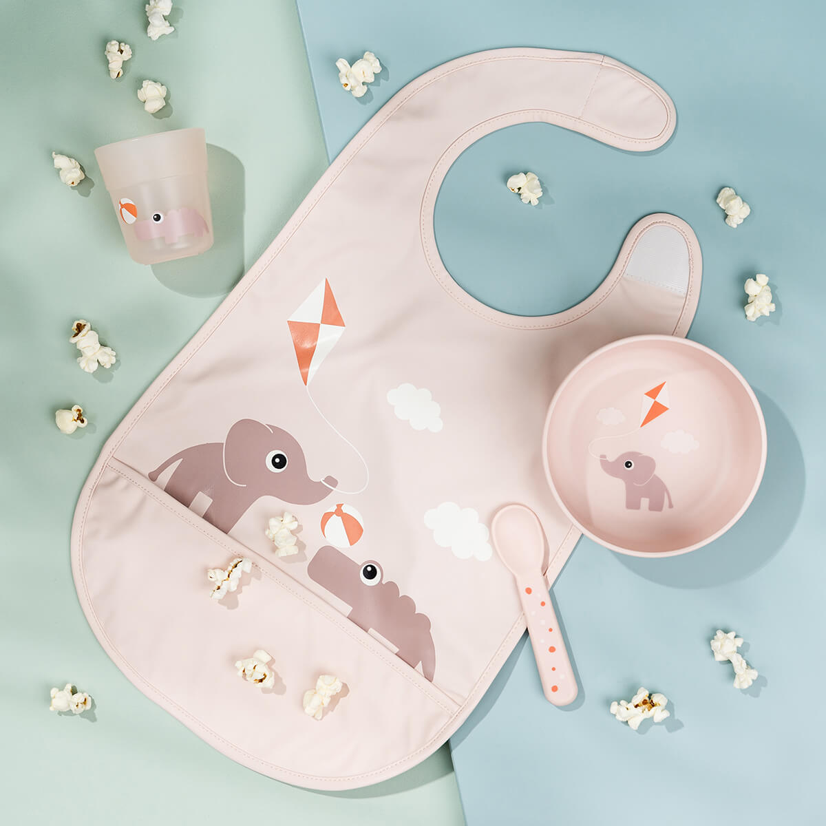 Set Repas Bébé Difrax LOVI - Tasse, Bol, Couverts, Rose, Sans BPA, Compatible Micro-ondes Et Lave-vaisselle