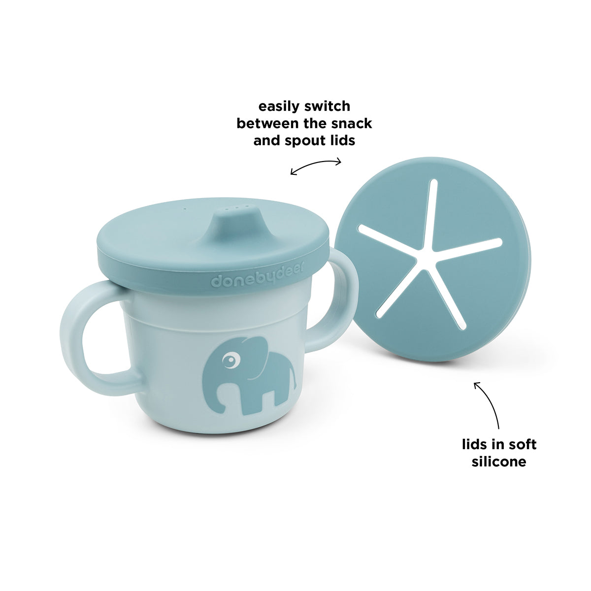 Foodie spout/snack cup - Elphee - Blue