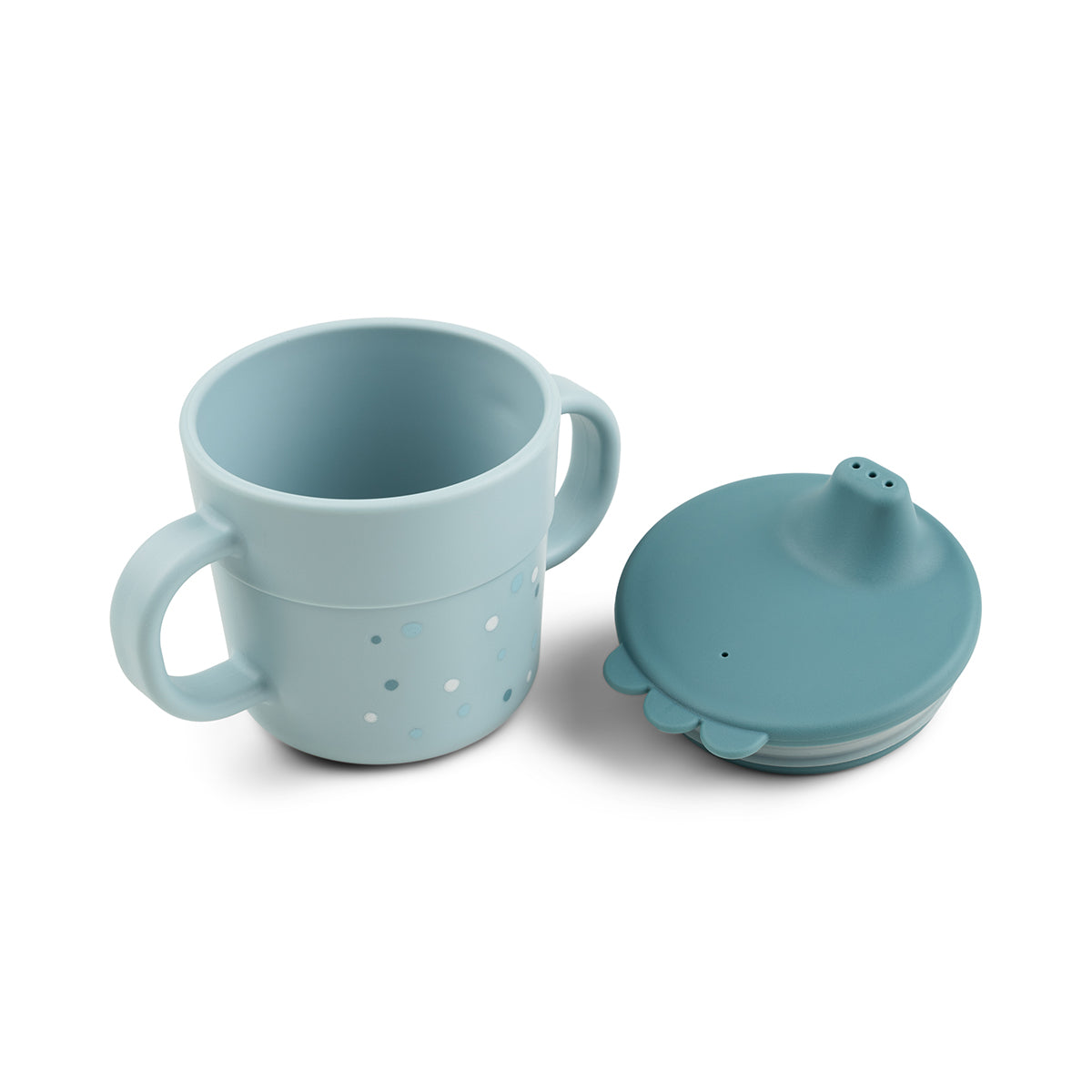 Foodie tasse d'apprentissage - Happy dots - Bleu