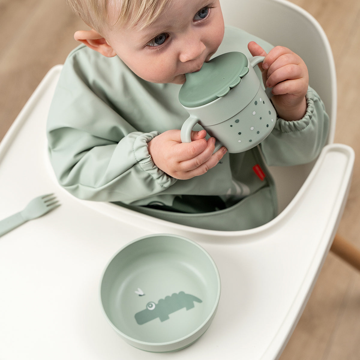 Foodie tasse d'apprentissage - Happy dots - Rose