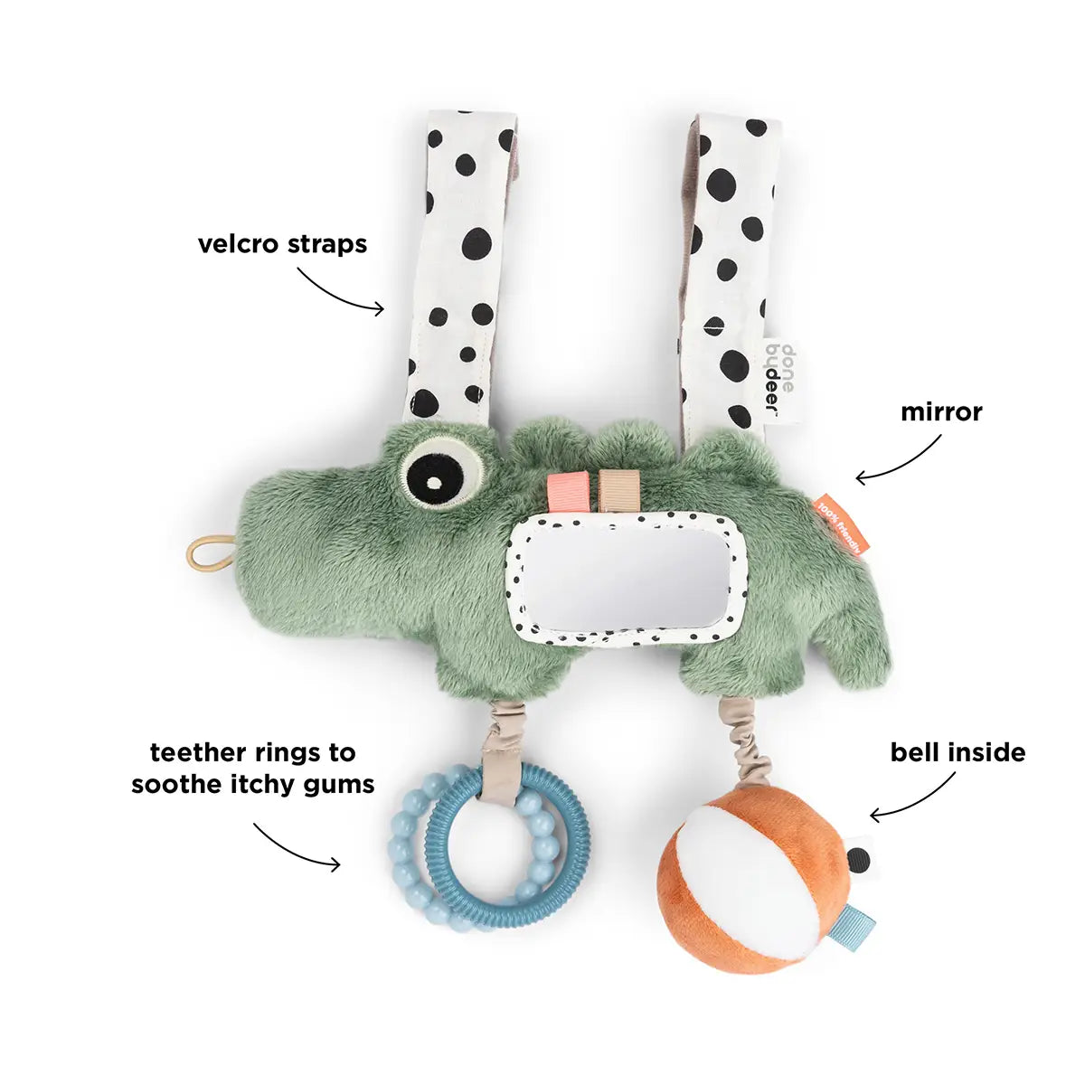 Hanging activity toy - Croco - Green