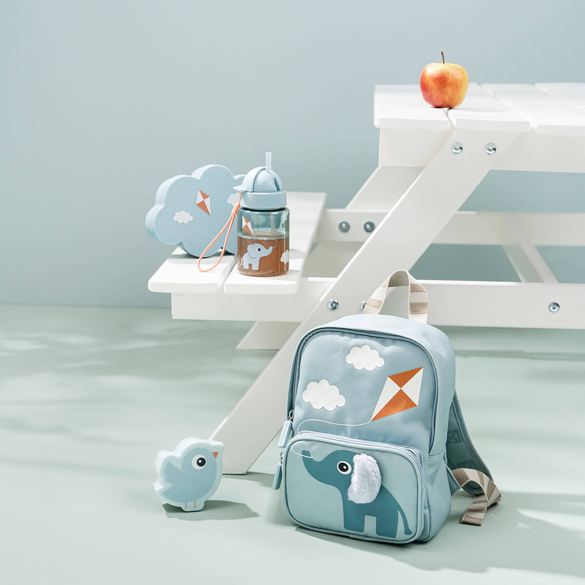 Kit sac à dos en toile pour enfants - Bleu