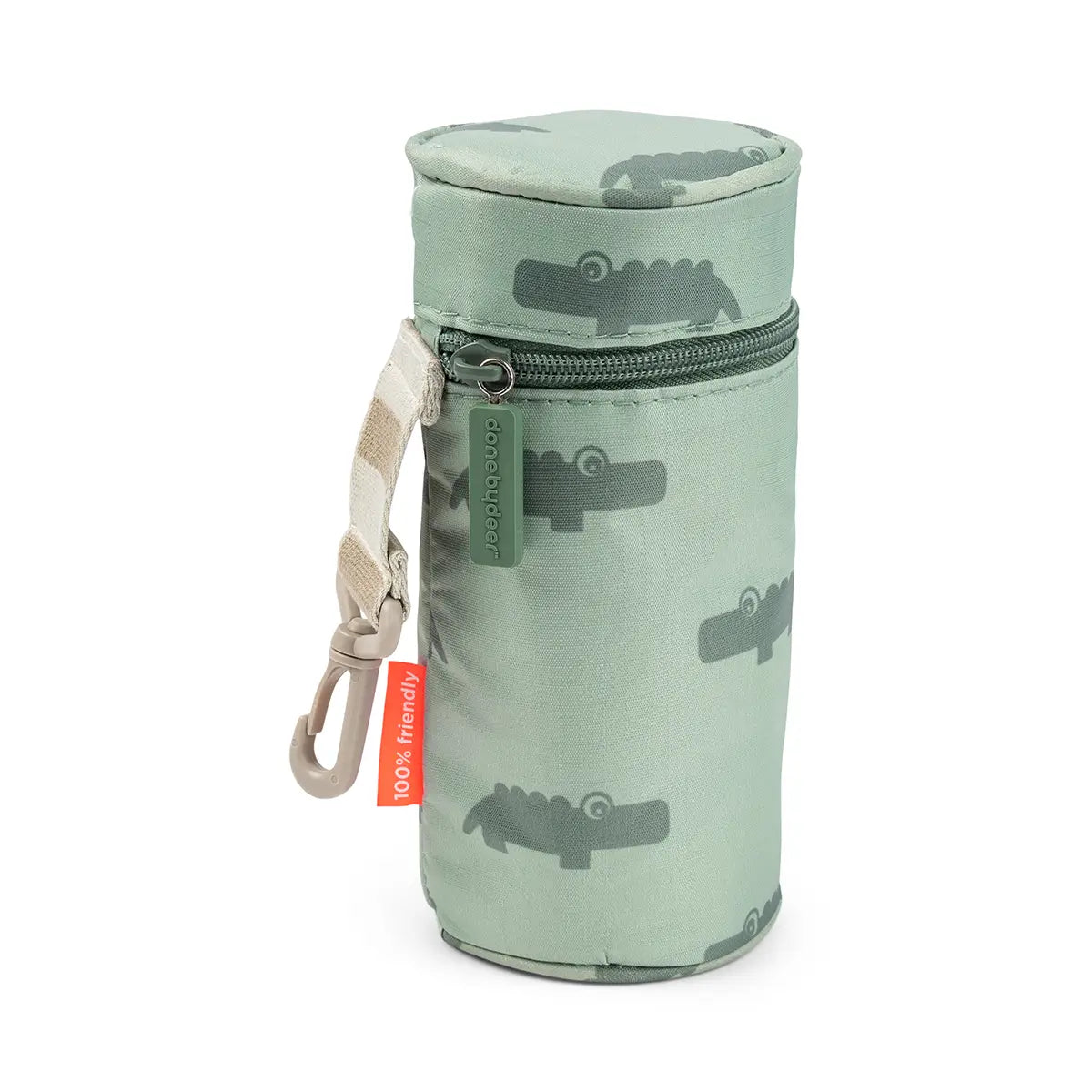 Kids insulated bottle holder - Croco - Green