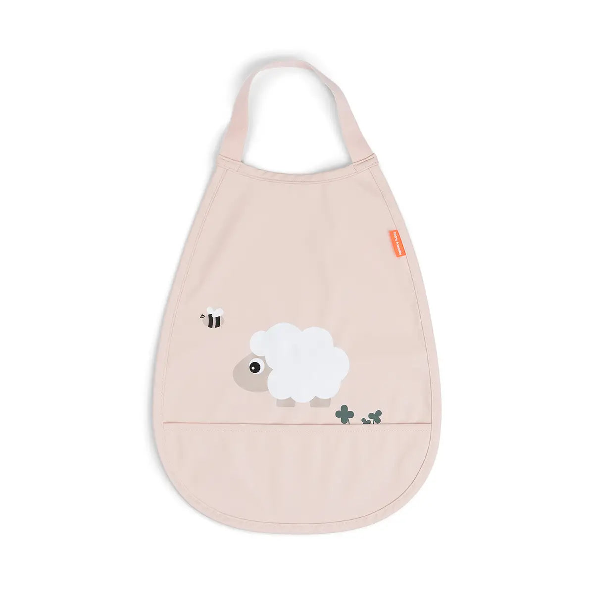 Pull-over bib - Tiny farm - Powder