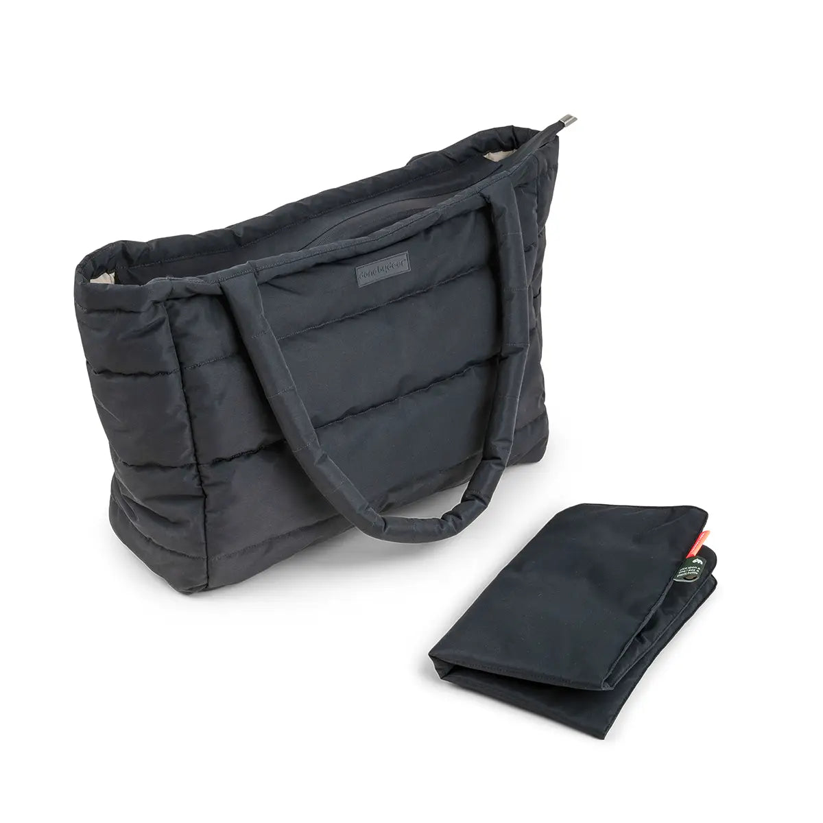 Quilted changing tote bag - Black