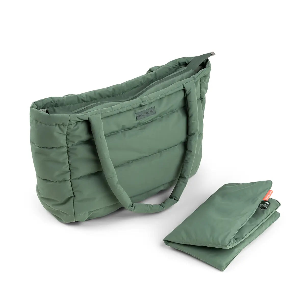 Quilted changing tote bag - Green