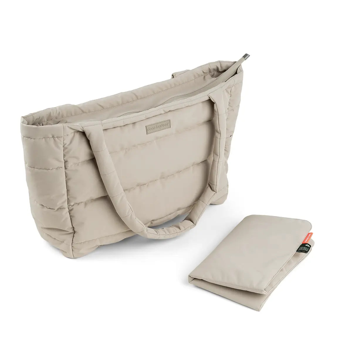 Quilted changing tote bag - Sand