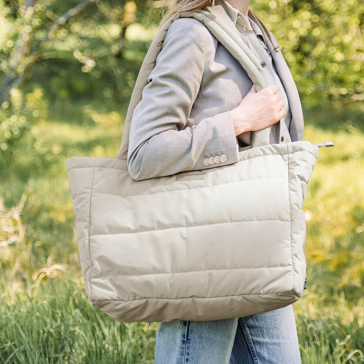 Sac à langer fourre-tout matelassé - Sable